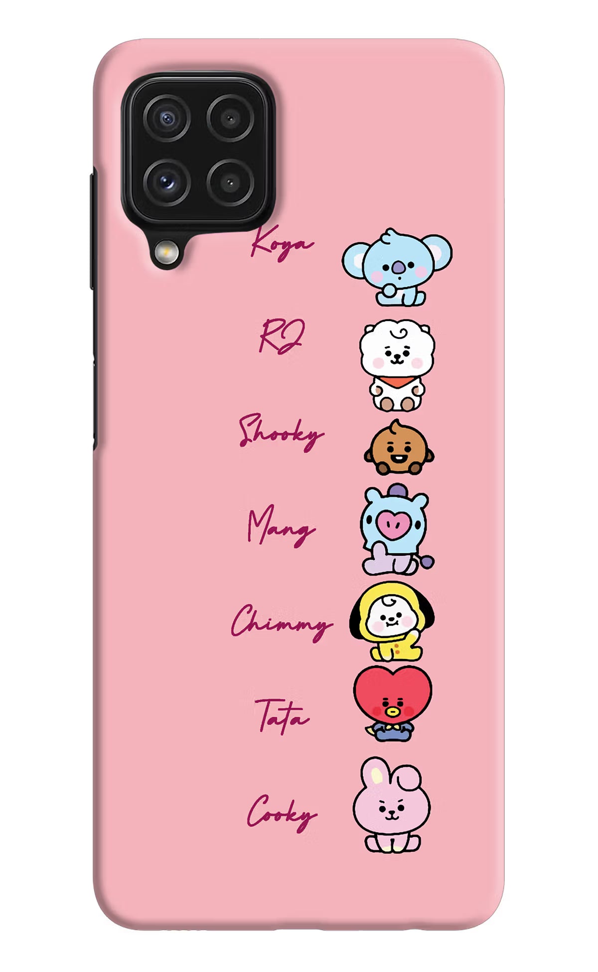 BTS names Samsung A22 4G Hard Case Back Cover by Casekaro