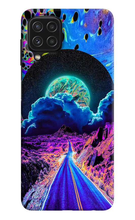 Psychedelic Painting Samsung A22 4G Hard Case Back Cover by Casekaro