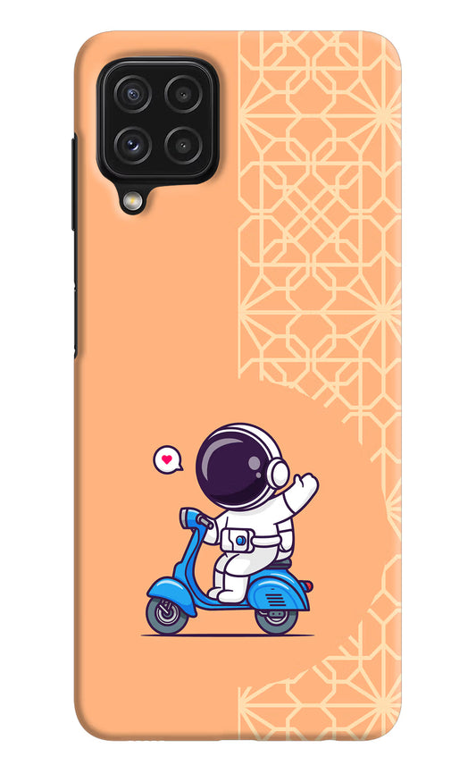 Cute Astronaut Riding Samsung A22 4G Hard Case Back Cover by Casekaro