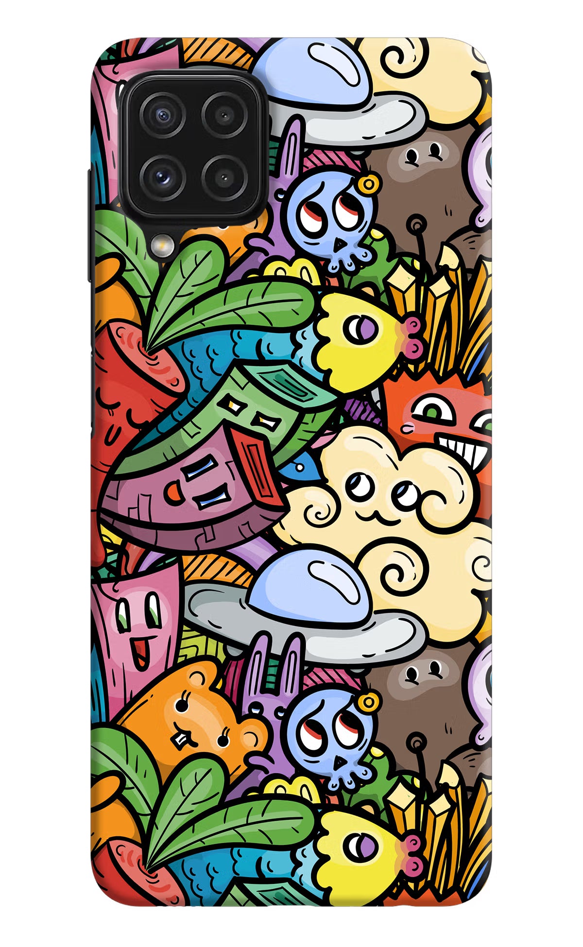 Veggie Doodle Samsung A22 4G Hard Case Back Cover by Casekaro