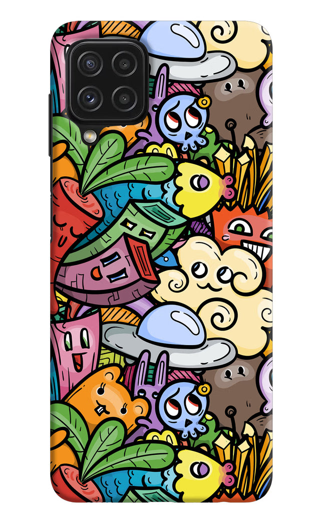 Veggie Doodle Samsung A22 4G Hard Case Back Cover by Casekaro