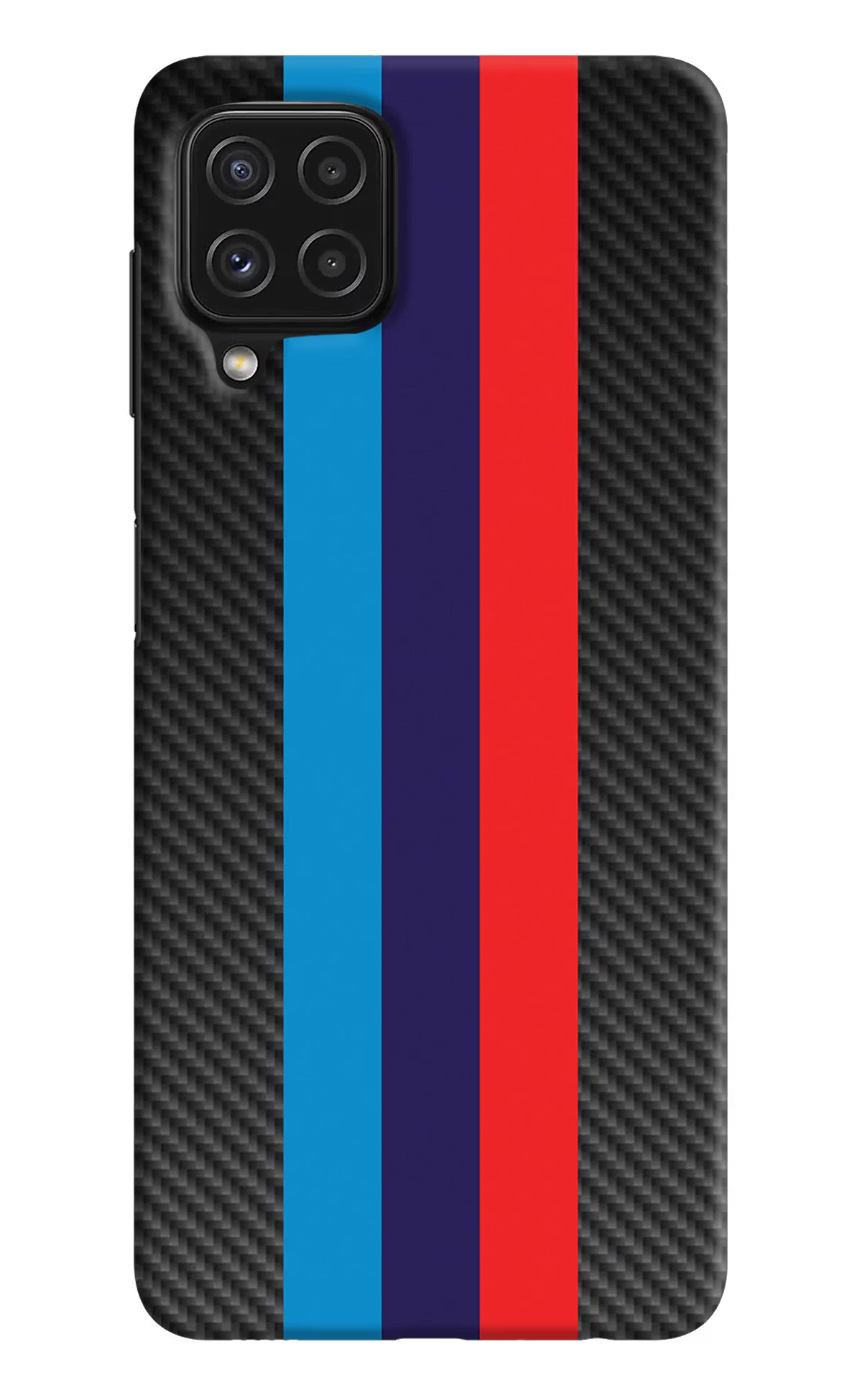 BMW Stripes Pattern Samsung A22 4G Hard Case Back Cover by Casekaro