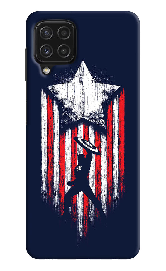Captain America Marvel Art Samsung A22 4G Hard Case Back Cover by Casekaro
