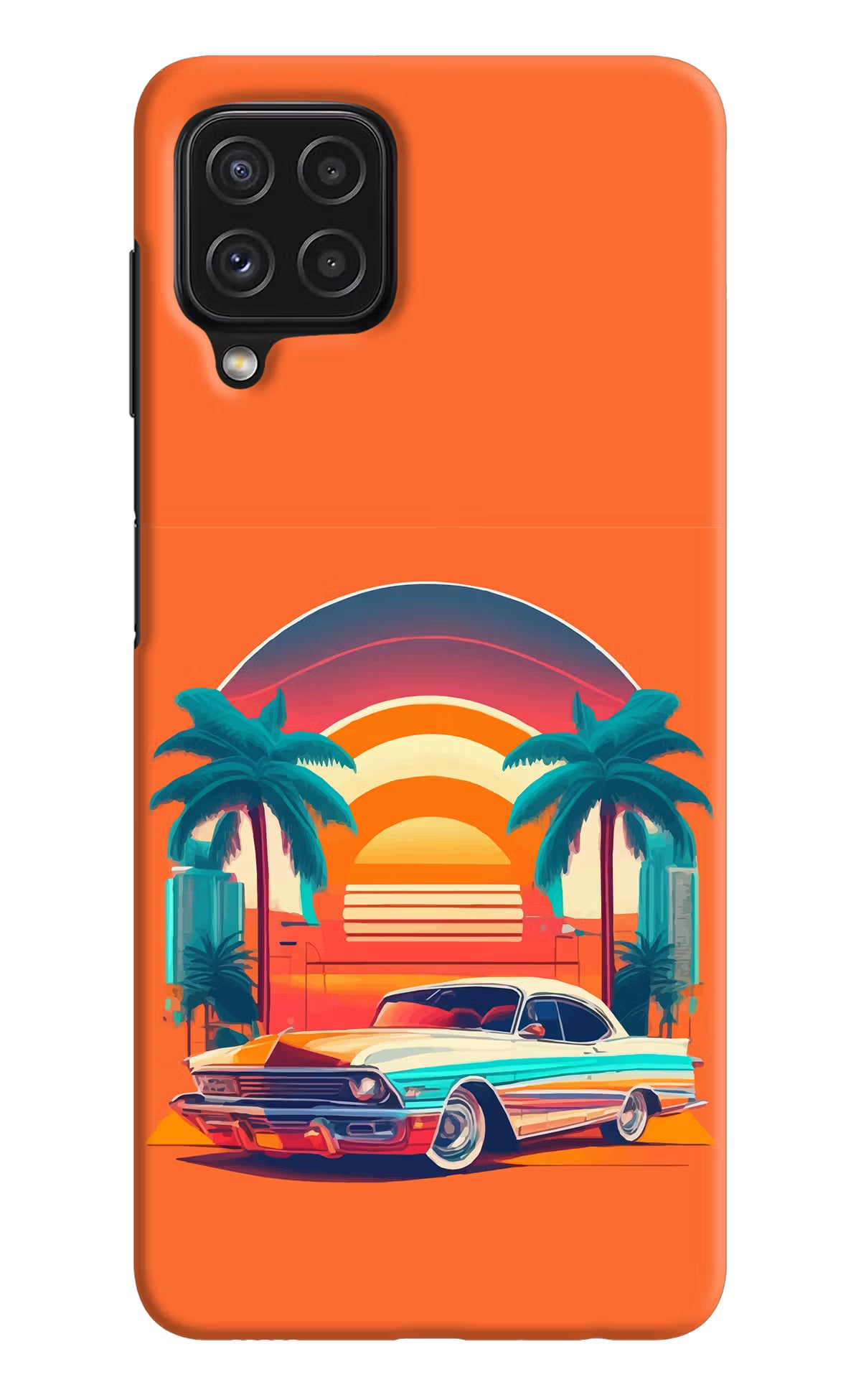 Palm Drive 80s Samsung A22 4G Hard Case Back Cover by Casekaro
