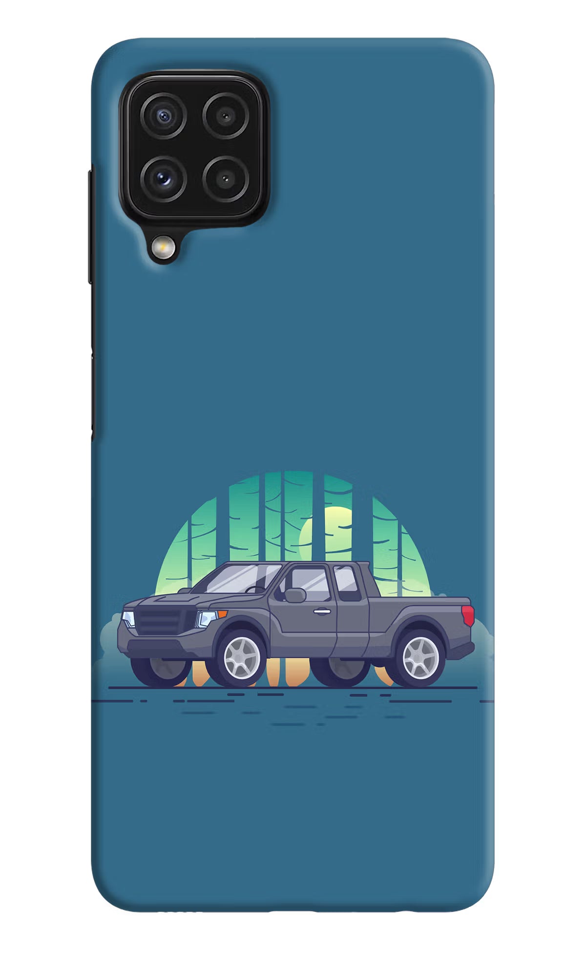 Retro Garage Vibe Samsung A22 4G Hard Case Back Cover by Casekaro