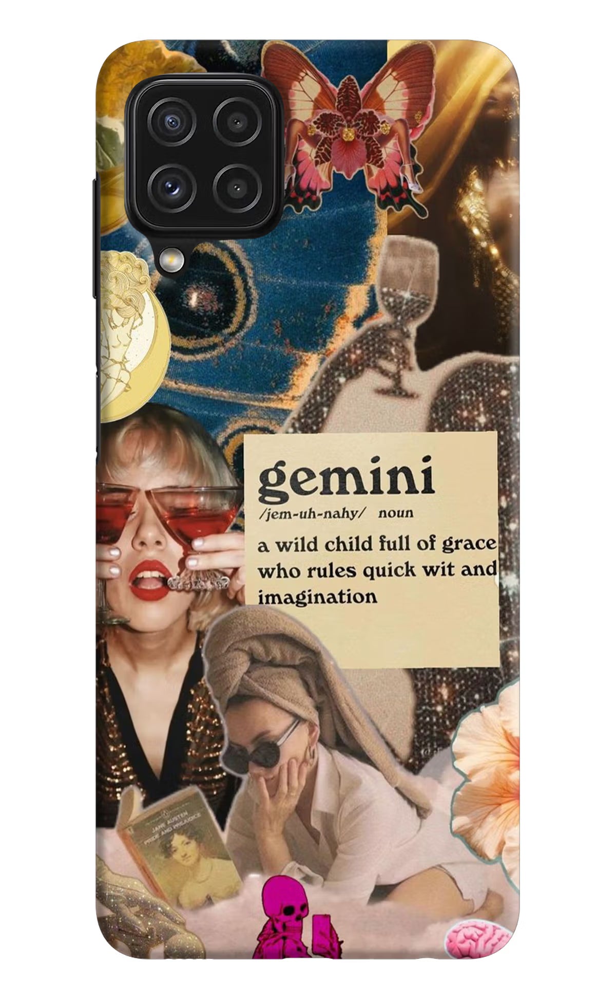 Gemini Zodiac Samsung A22 4G Hard Case Back Cover by Casekaro