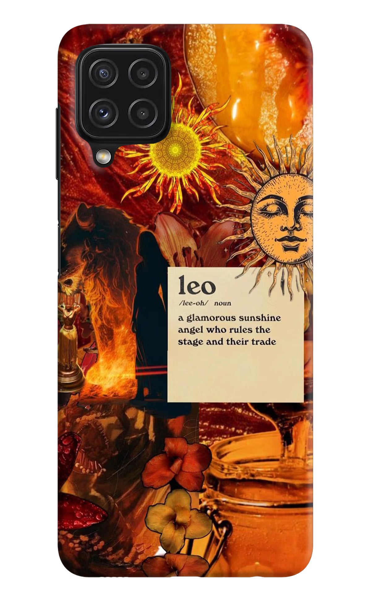 Leo Zodiac Samsung A22 4G Hard Case Back Cover by Casekaro