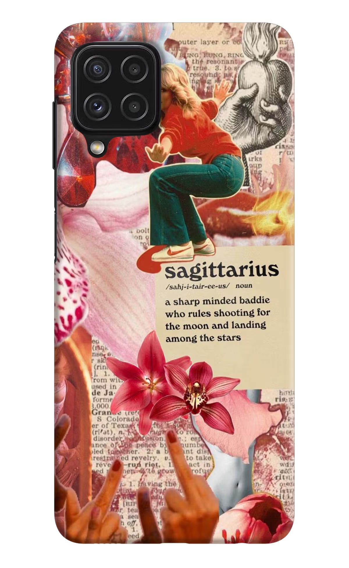 Sagittarius Zodiac Samsung A22 4G Hard Case Back Cover by Casekaro