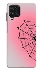 Pink Web Samsung A22 4G Hard Case Back Cover by Casekaro