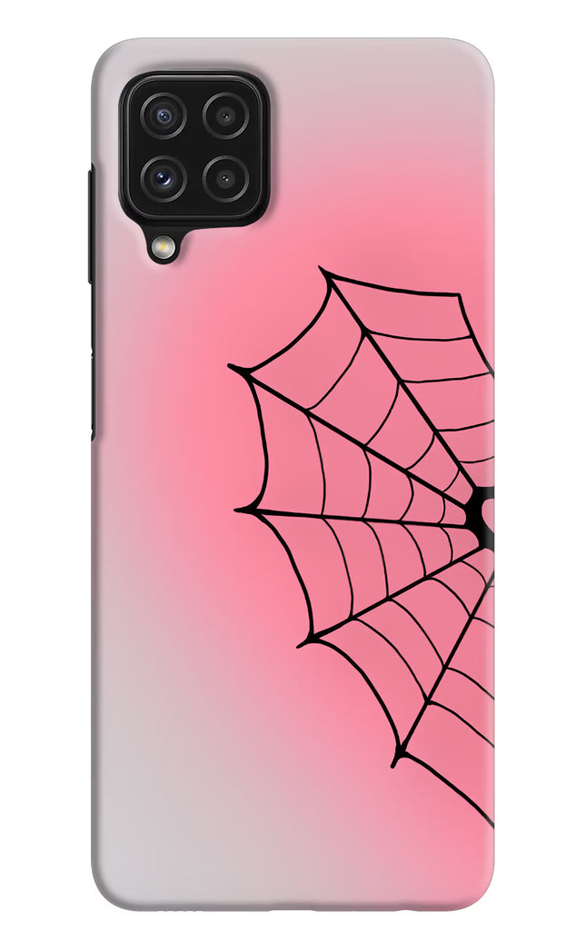 Pink Web Samsung A22 4G Hard Case Back Cover by Casekaro
