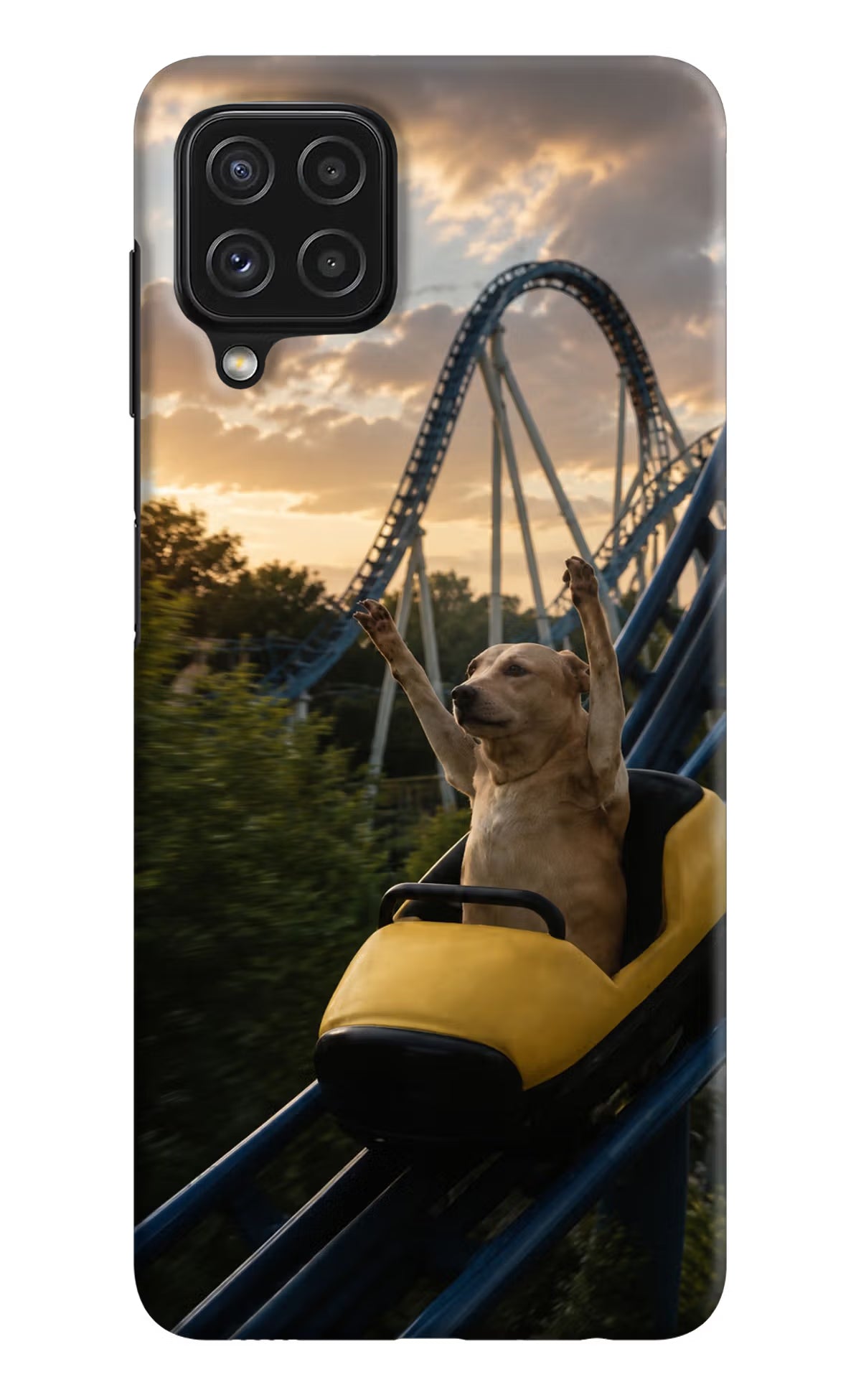 Rollercoaster Dog Samsung A22 4G Back Cover