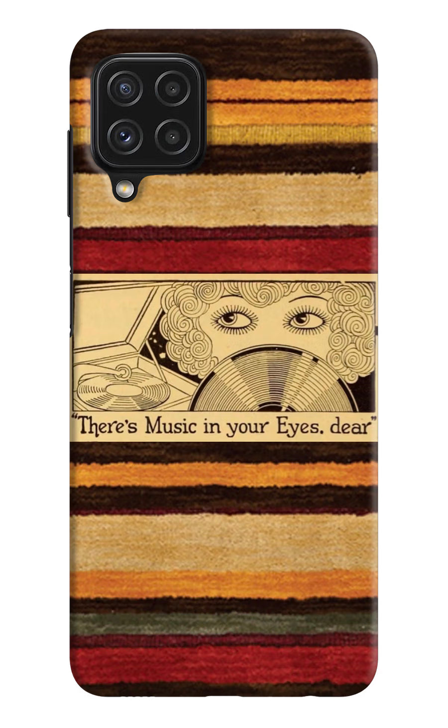 Vinyl Stripes Samsung A22 4G Back Cover, Hard case