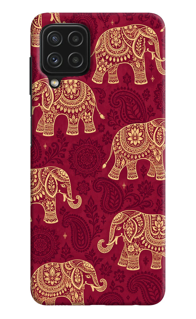 Maroon Elephant Samsung A22 4G Back Cover