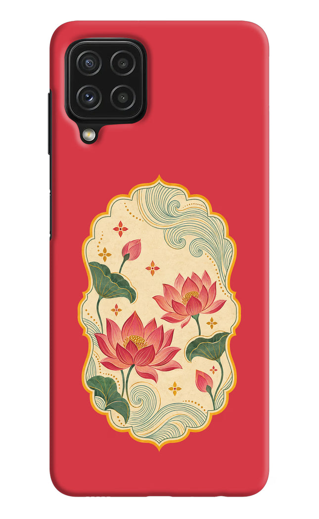 Pink Lotus Samsung A22 4G Back Cover