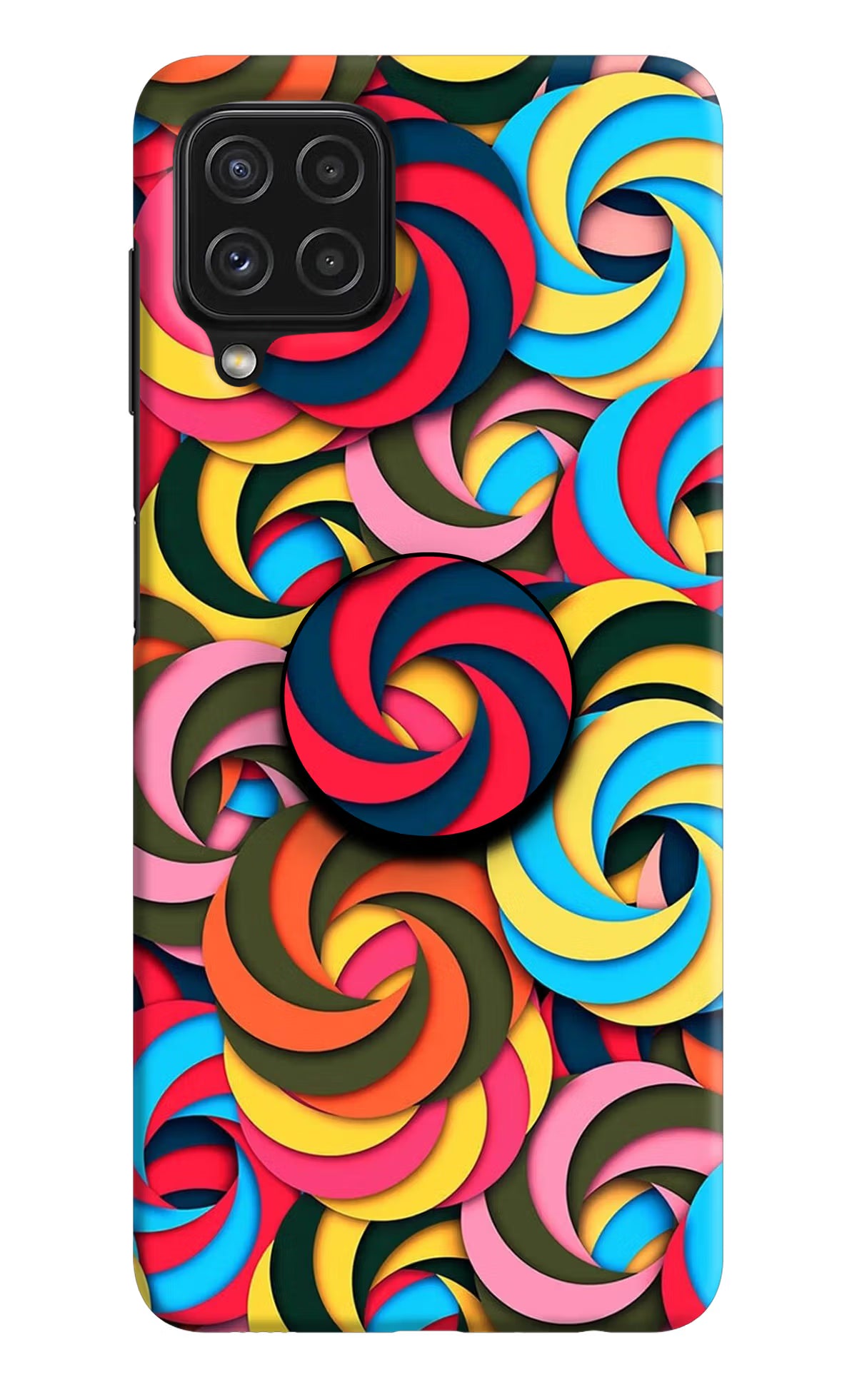 Spiral Pattern Samsung A22 4G Pop Case by Casekaro