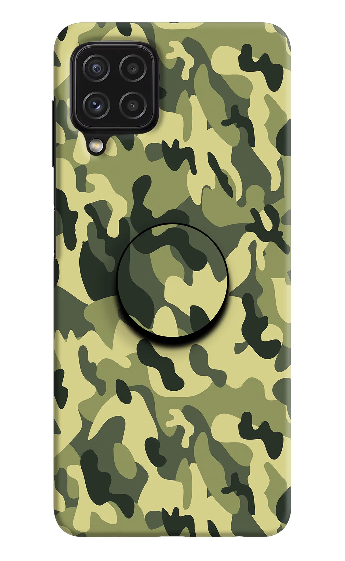 Camouflage Samsung A22 4G Pop Case by Casekaro