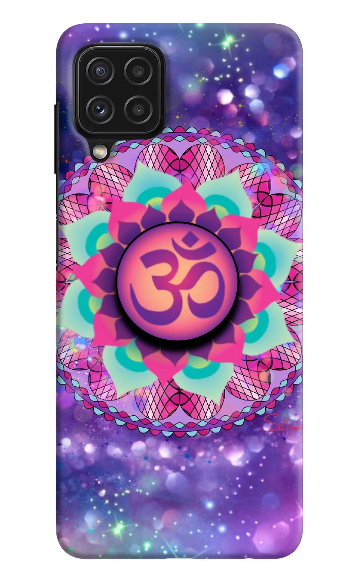 Om Purple Samsung A22 4G Pop Case by Casekaro