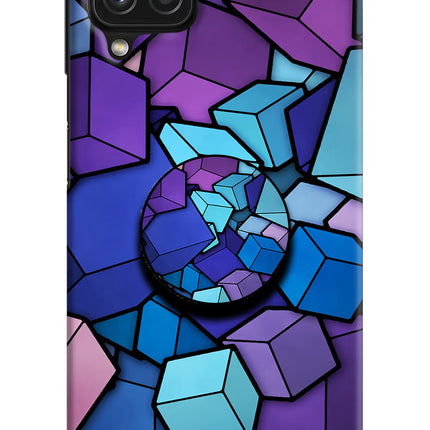 Cubic Abstract Samsung A22 4G Pop Case by Casekaro