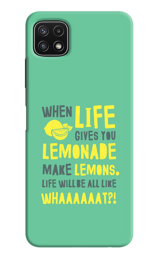 Quote Samsung A22 5G Hard Case Back Cover by Casekaro