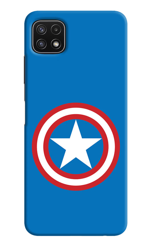 Captain America Logo Samsung A22 5G Hard Case Back Cover by Casekaro
