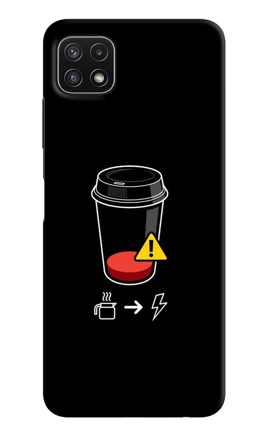 Coffee Samsung A22 5G Hard Case Back Cover by Casekaro