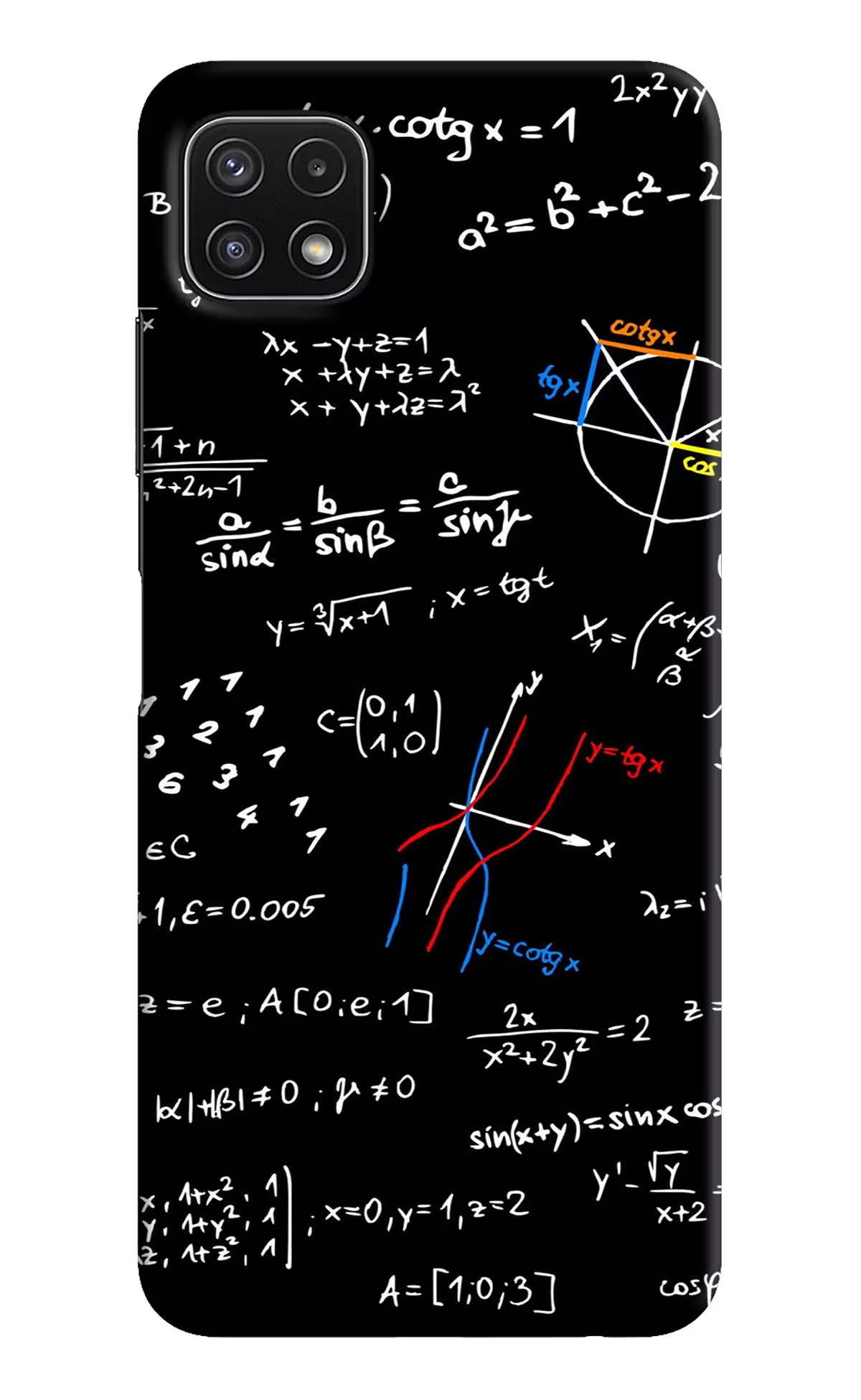 Mathematics Formula Samsung A22 5G Hard Case Back Cover by Casekaro