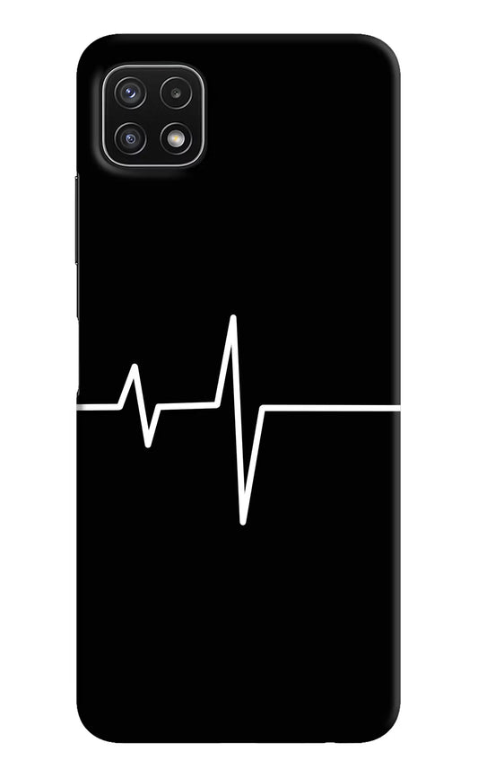 Heart Beats Samsung A22 5G Hard Case Back Cover by Casekaro
