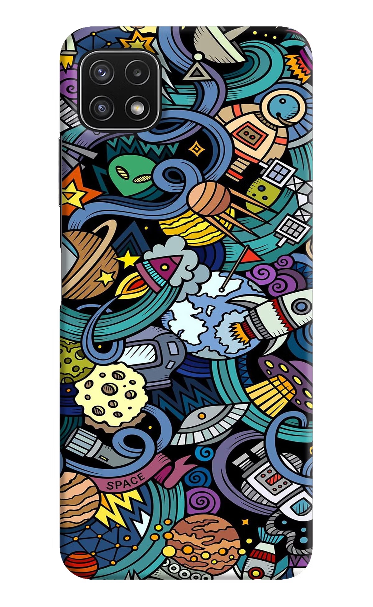 Space Abstract Samsung A22 5G Hard Case Back Cover by Casekaro
