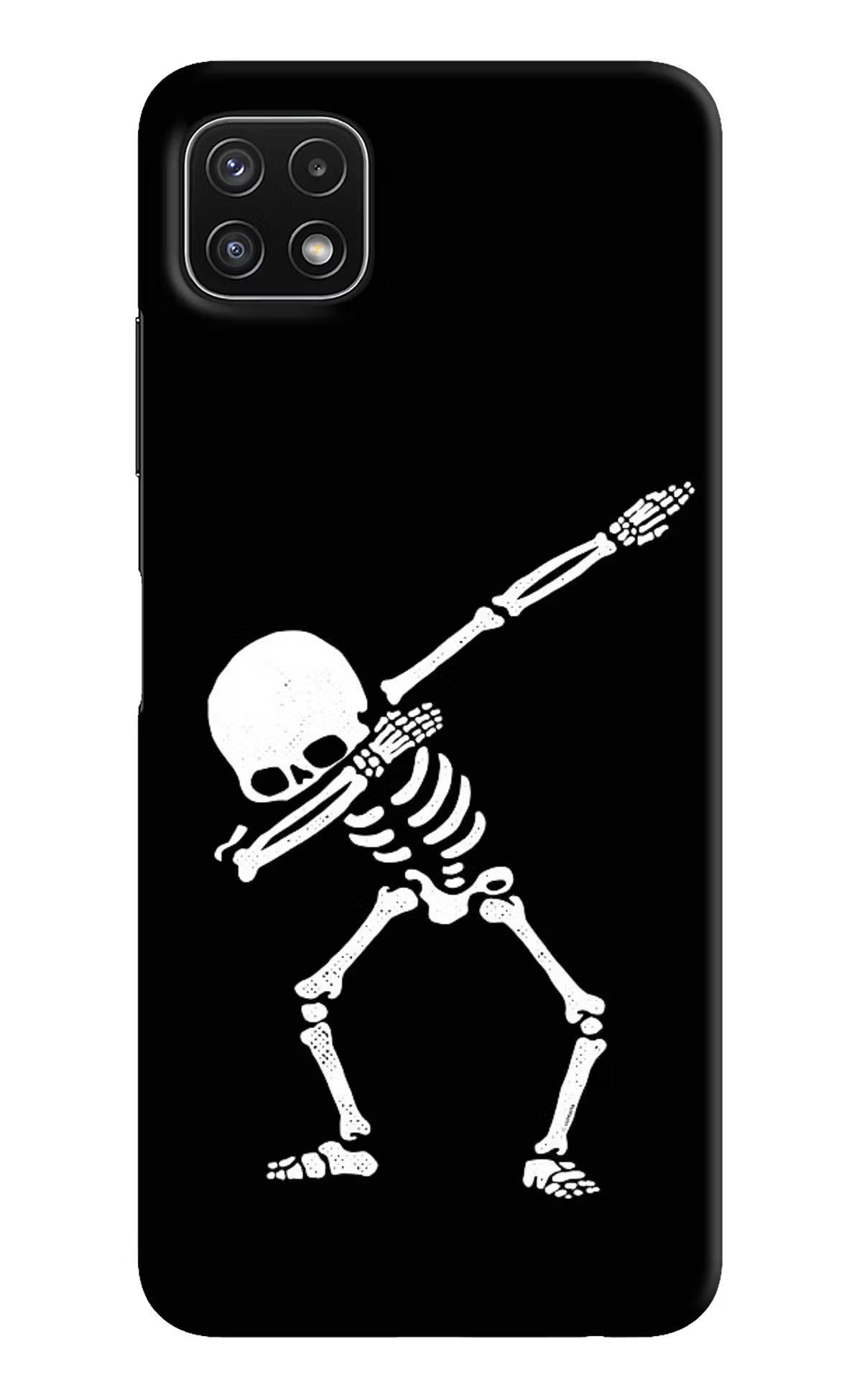 Dabbing Skeleton Art Samsung A22 5G Hard Case Back Cover by Casekaro