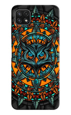 Angry Owl Art Samsung A22 5G Hard Case Back Cover by Casekaro