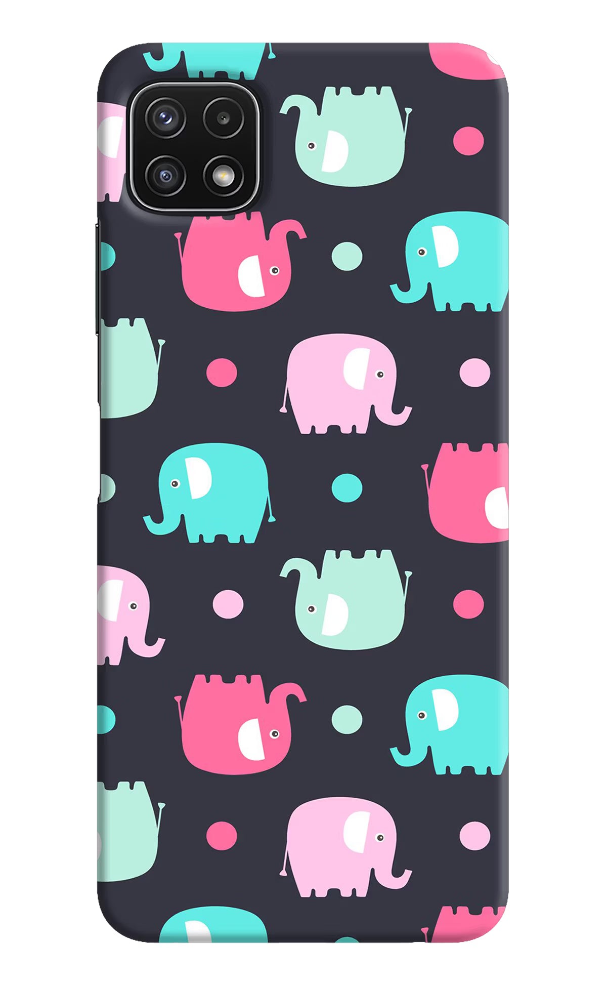Elephants Samsung A22 5G Hard Case Back Cover by Casekaro