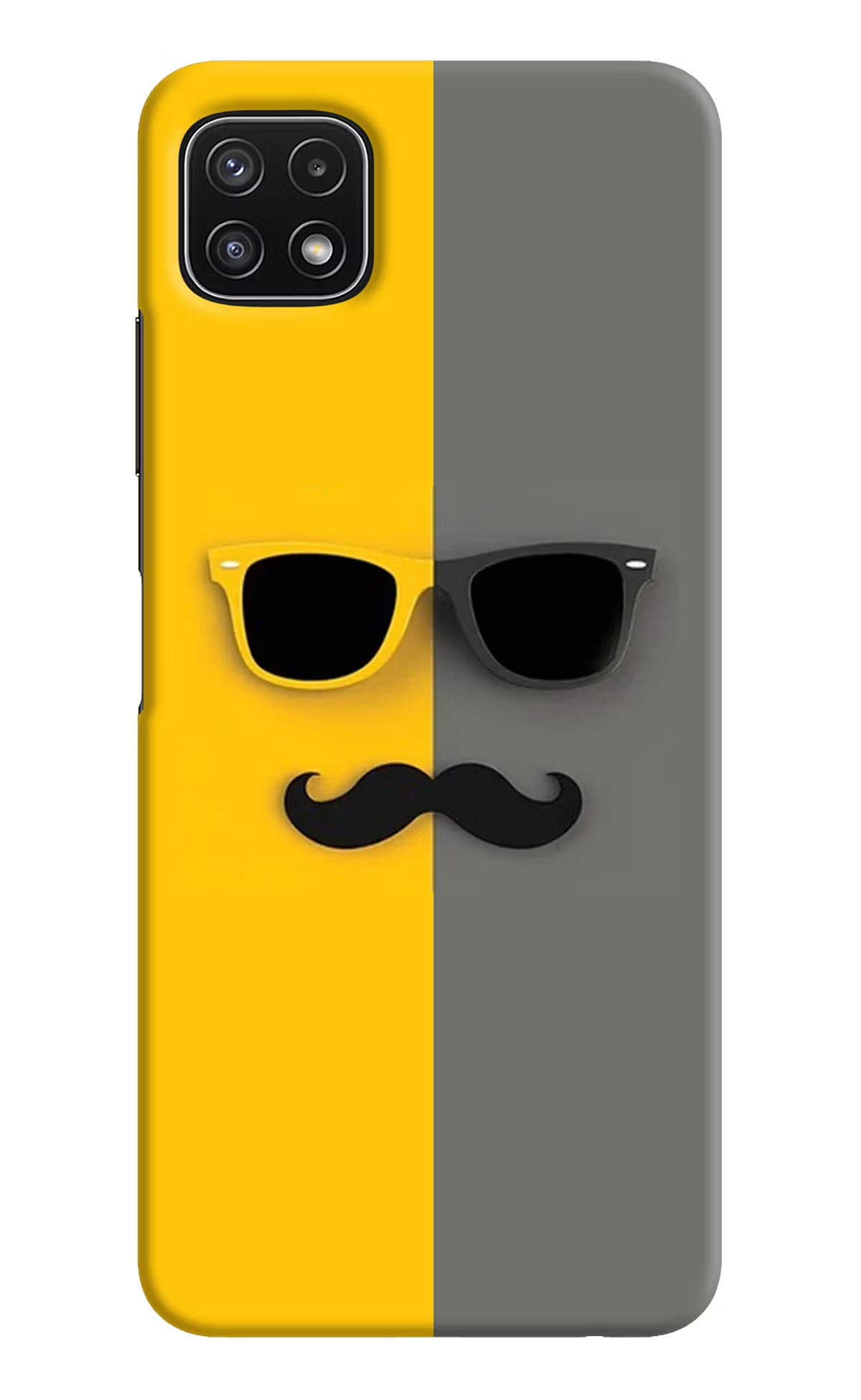 Sunglasses with Mustache Samsung A22 5G Hard Case Back Cover by Casekaro