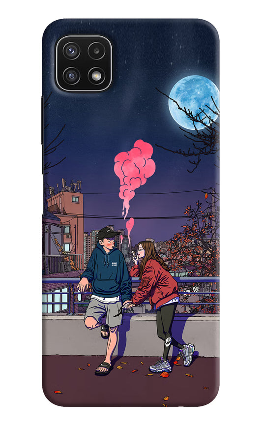 Chilling Couple Samsung A22 5G Hard Case Back Cover by Casekaro