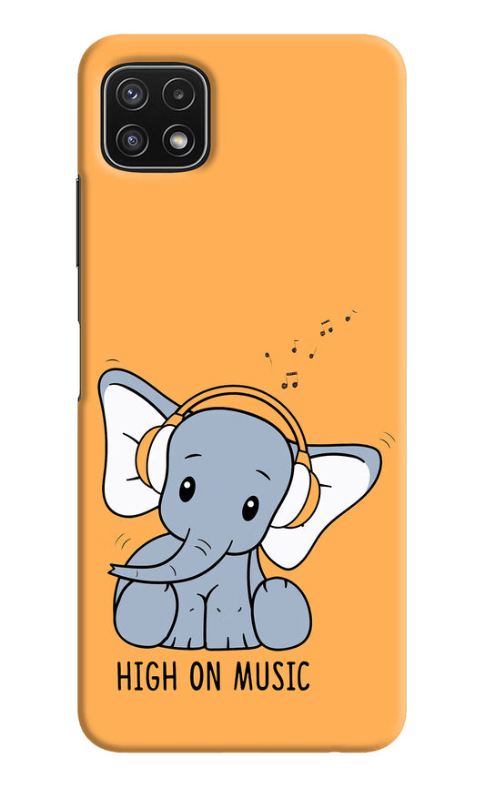 High On Music Samsung A22 5G Hard Case Back Cover by Casekaro