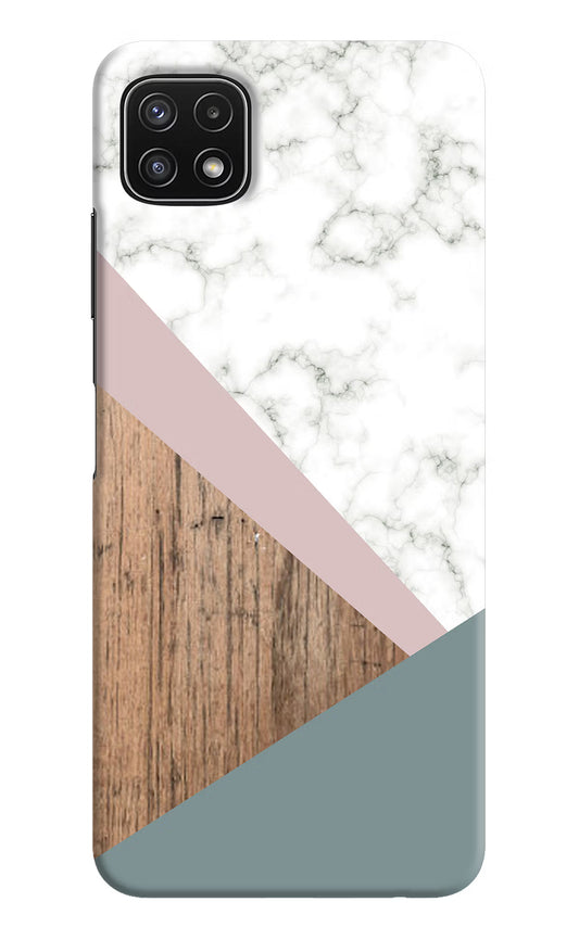 Marble wood Abstract Samsung A22 5G Hard Case Back Cover by Casekaro