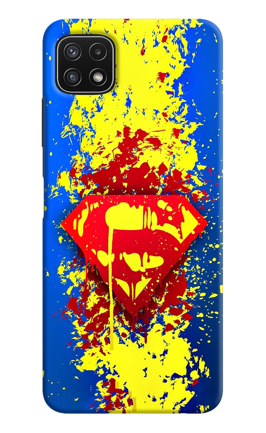 Superman logo Samsung A22 5G Hard Case Back Cover by Casekaro