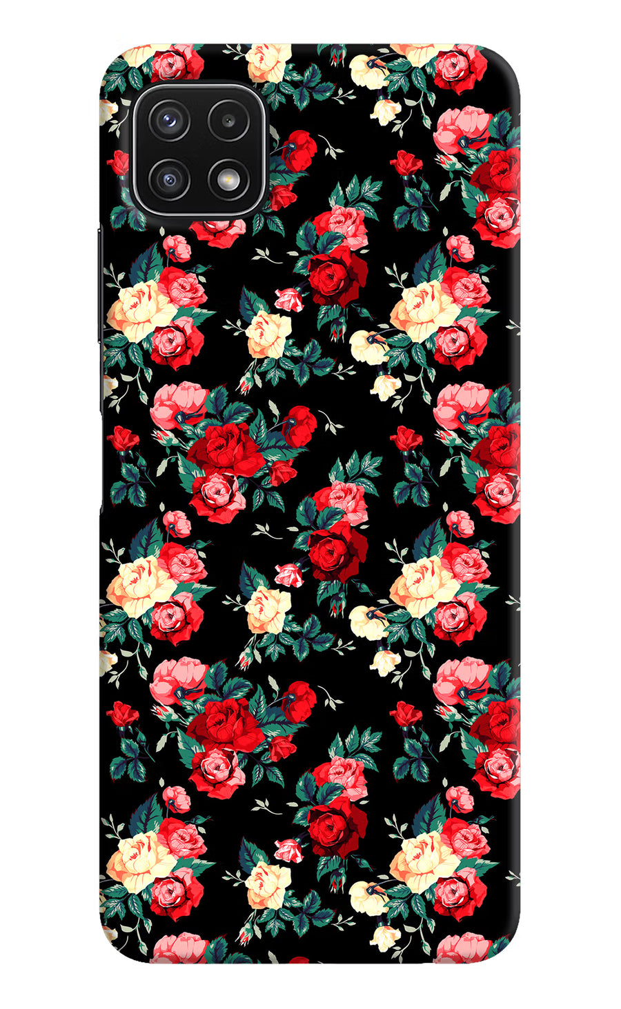 Rose Pattern Samsung A22 5G Back Cover, Hard case