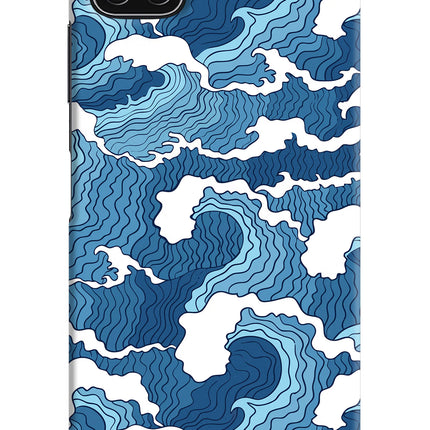 Blue Waves Samsung A22 5G Hard Case Back Cover by Casekaro