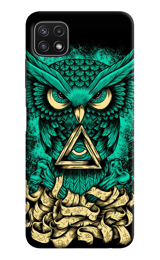 Green Owl Samsung A22 5G Hard Case Back Cover by Casekaro