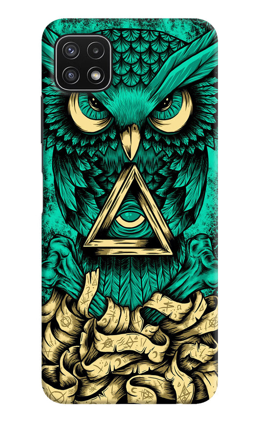 Green Owl Samsung A22 5G Hard Case Back Cover by Casekaro