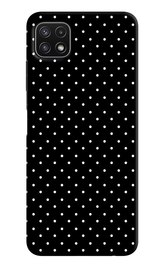 White Dots Samsung A22 5G Hard Case Back Cover by Casekaro