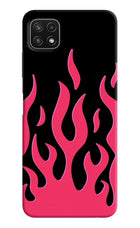 Fire Flames Samsung A22 5G Hard Case Back Cover by Casekaro