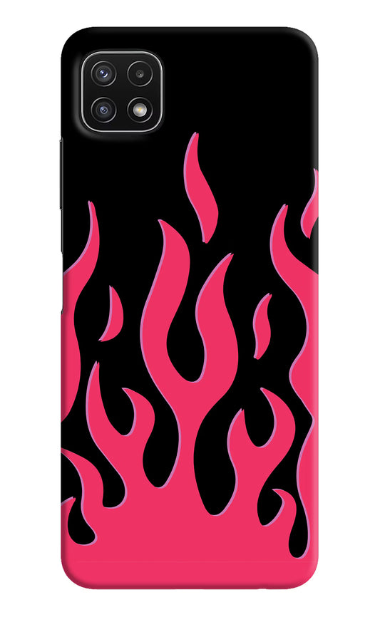 Fire Flames Samsung A22 5G Hard Case Back Cover by Casekaro