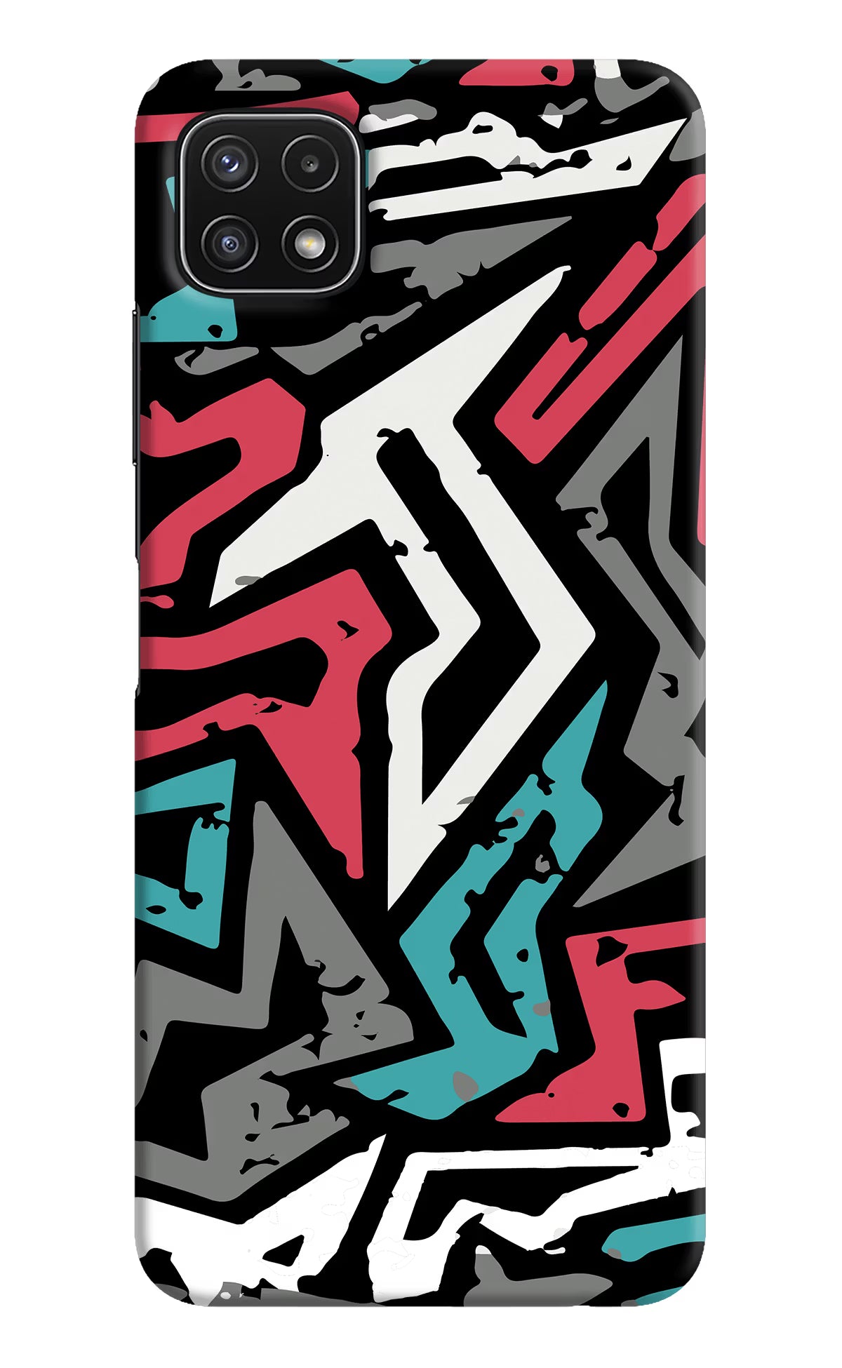 Geometric Graffiti Samsung A22 5G Hard Case Back Cover by Casekaro