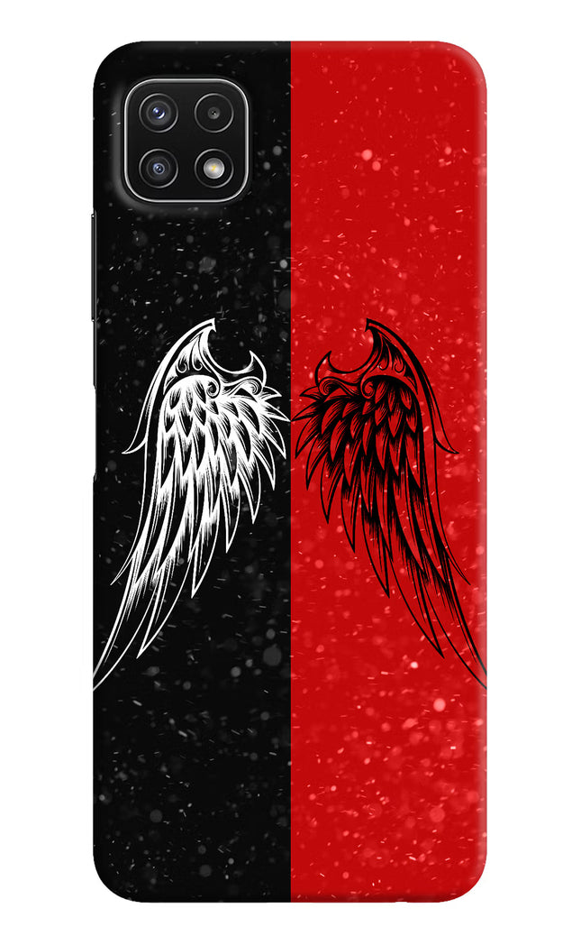Wings Samsung A22 5G Hard Case Back Cover by Casekaro