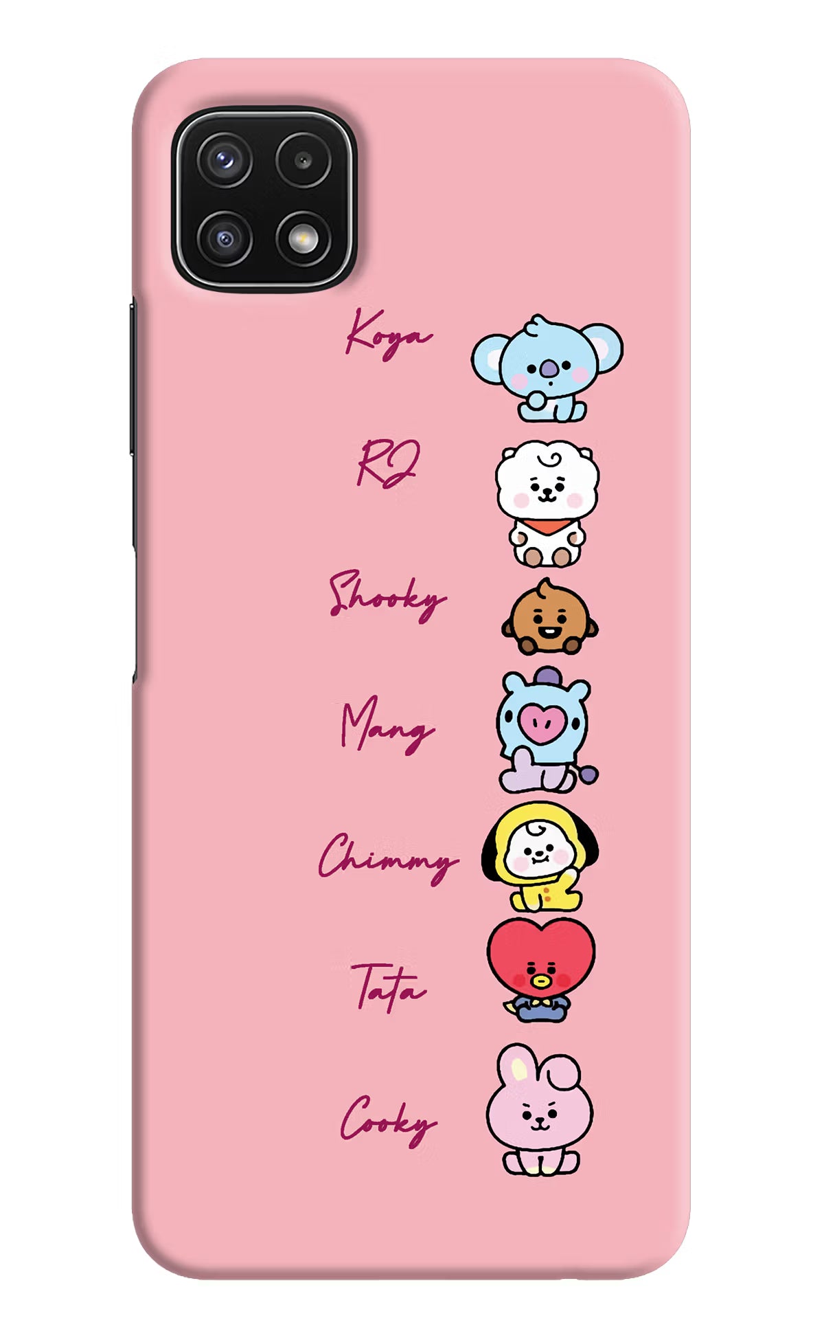 BTS names Samsung A22 5G Hard Case Back Cover by Casekaro