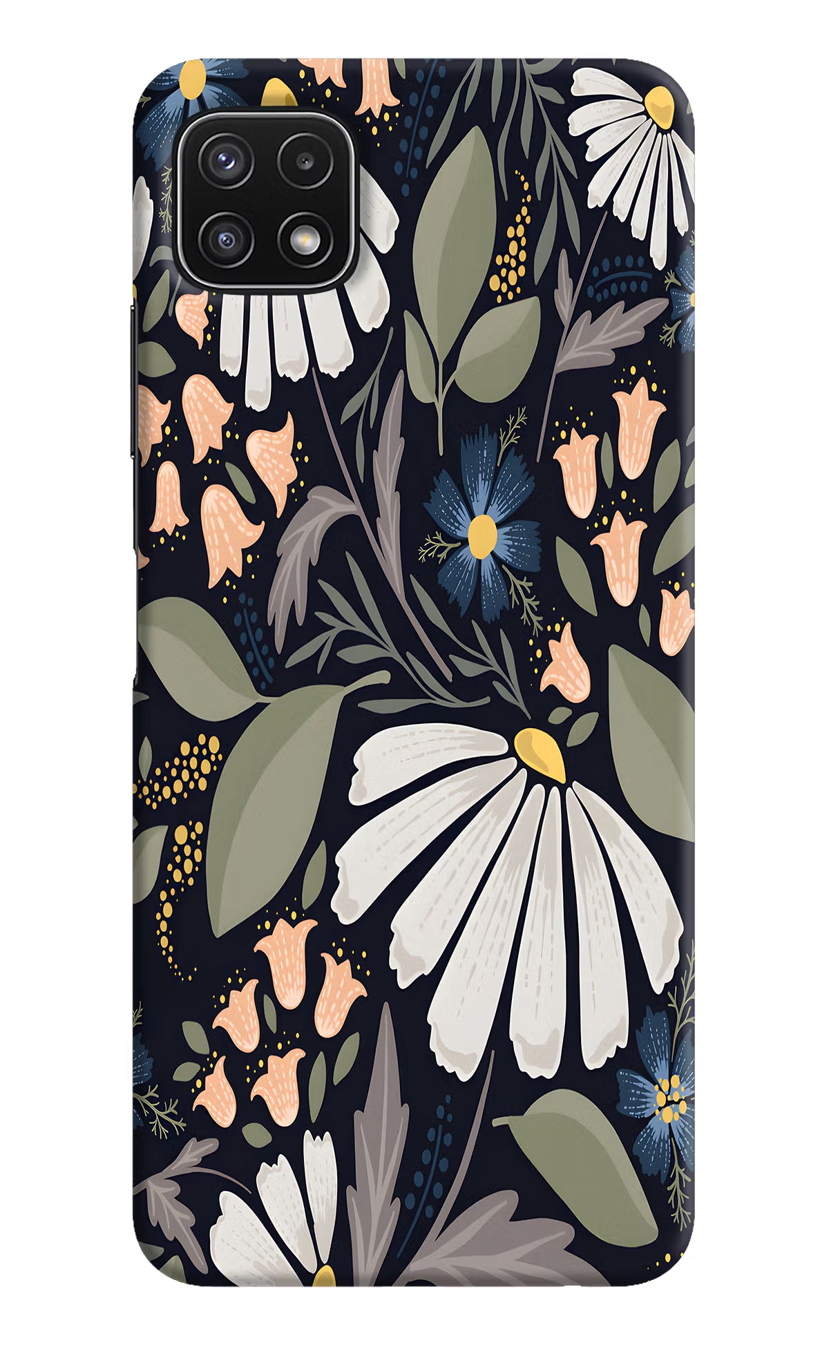 Flowers Art Samsung A22 5G Hard Case Back Cover by Casekaro