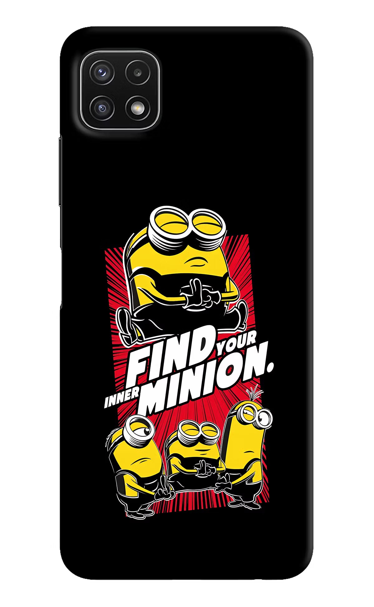 Find your inner Minion Samsung A22 5G Hard Case Back Cover by Casekaro