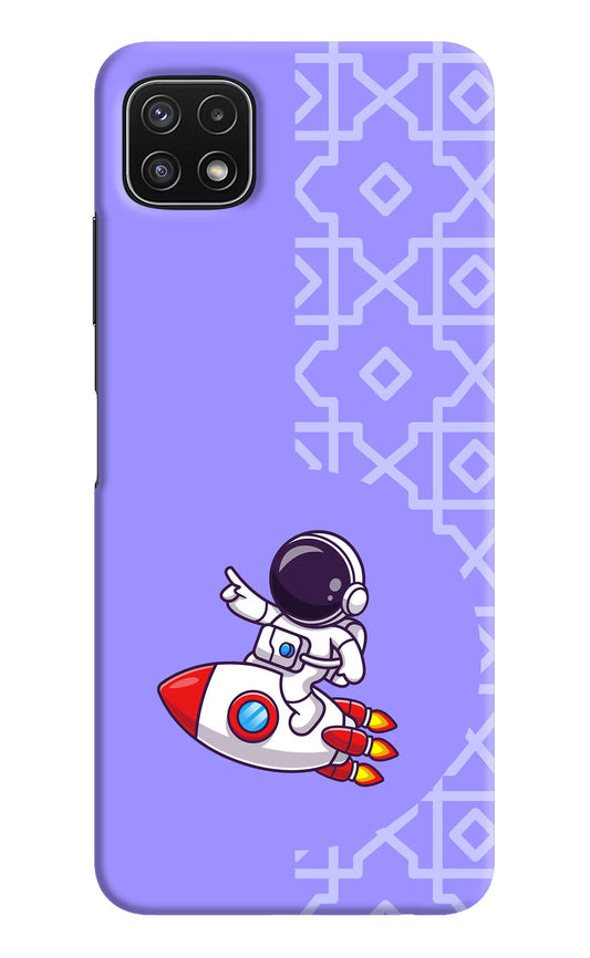 Cute Astronaut Samsung A22 5G Hard Case Back Cover by Casekaro