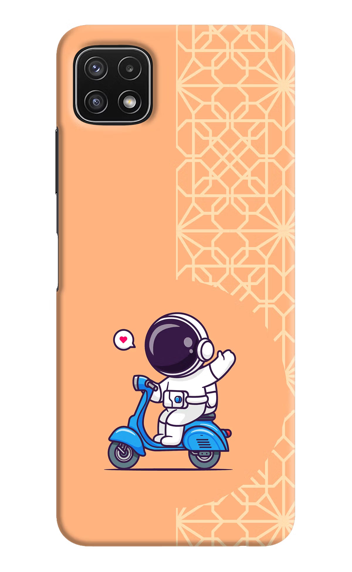 Cute Astronaut Riding Samsung A22 5G Hard Case Back Cover by Casekaro